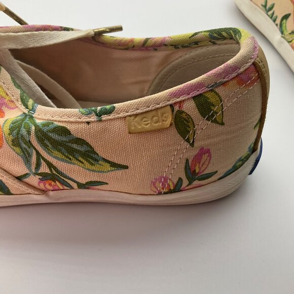 Keds Rifle Paper Collab Sz 6 Floral Canvas Sneakers Shoes Preppy Cottage* Read - Picture 7 of 15